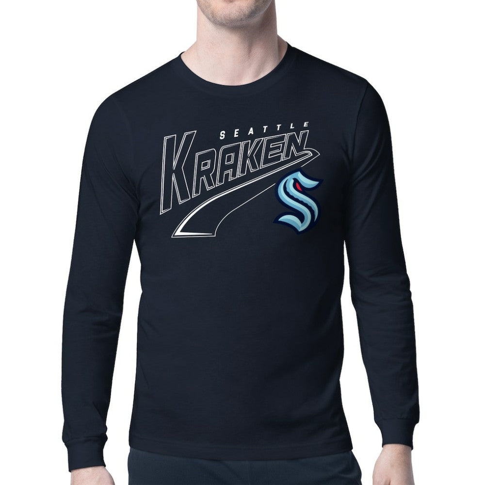 Seattle Kraken Starter Modern Tailsweep Long Sleeve T-Shirt Outlet