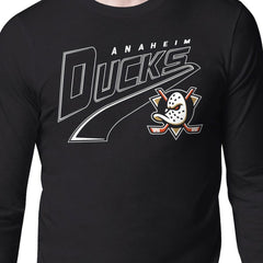 Anaheim Ducks Starter Modern Tailsweep Long Sleeve T-Shirt For Sale