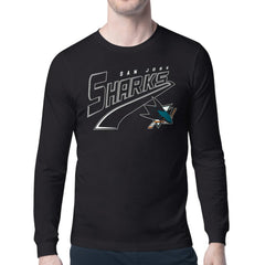San Jose Sharks Starter Modern Tailsweep Long Sleeve T-Shirt Discount