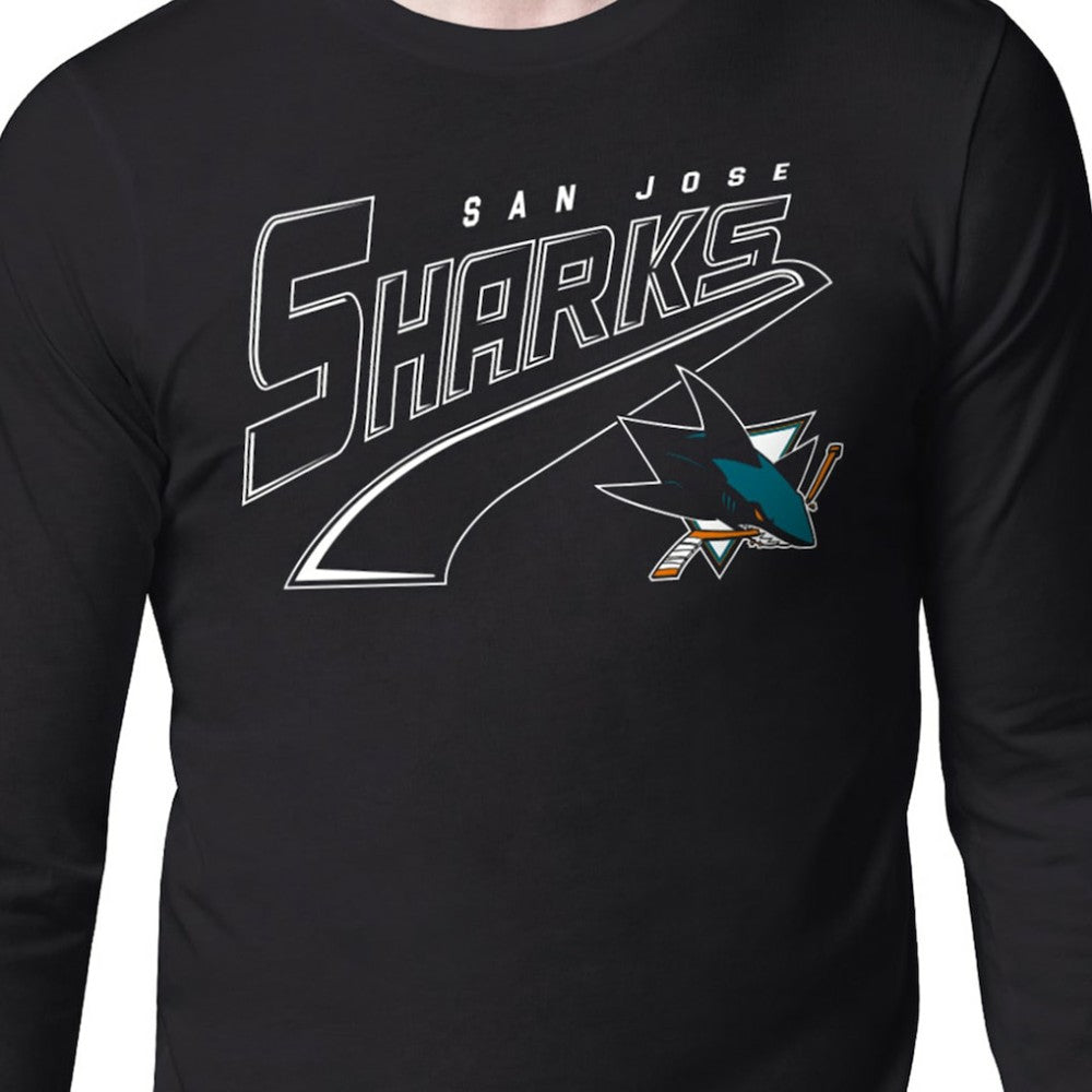San Jose Sharks Starter Modern Tailsweep Long Sleeve T-Shirt Discount