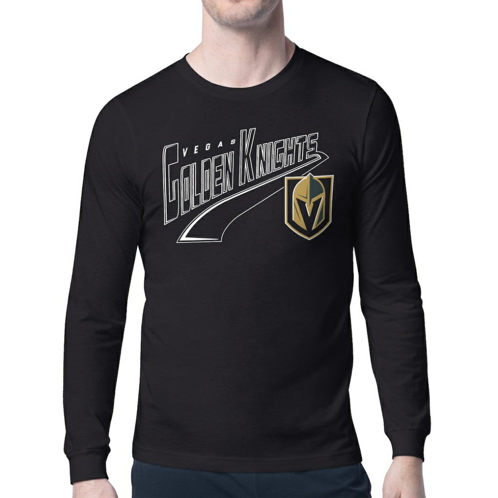 Vegas Golden Knights Starter Modern Tailsweep Long Sleeve T-Shirt On Sale
