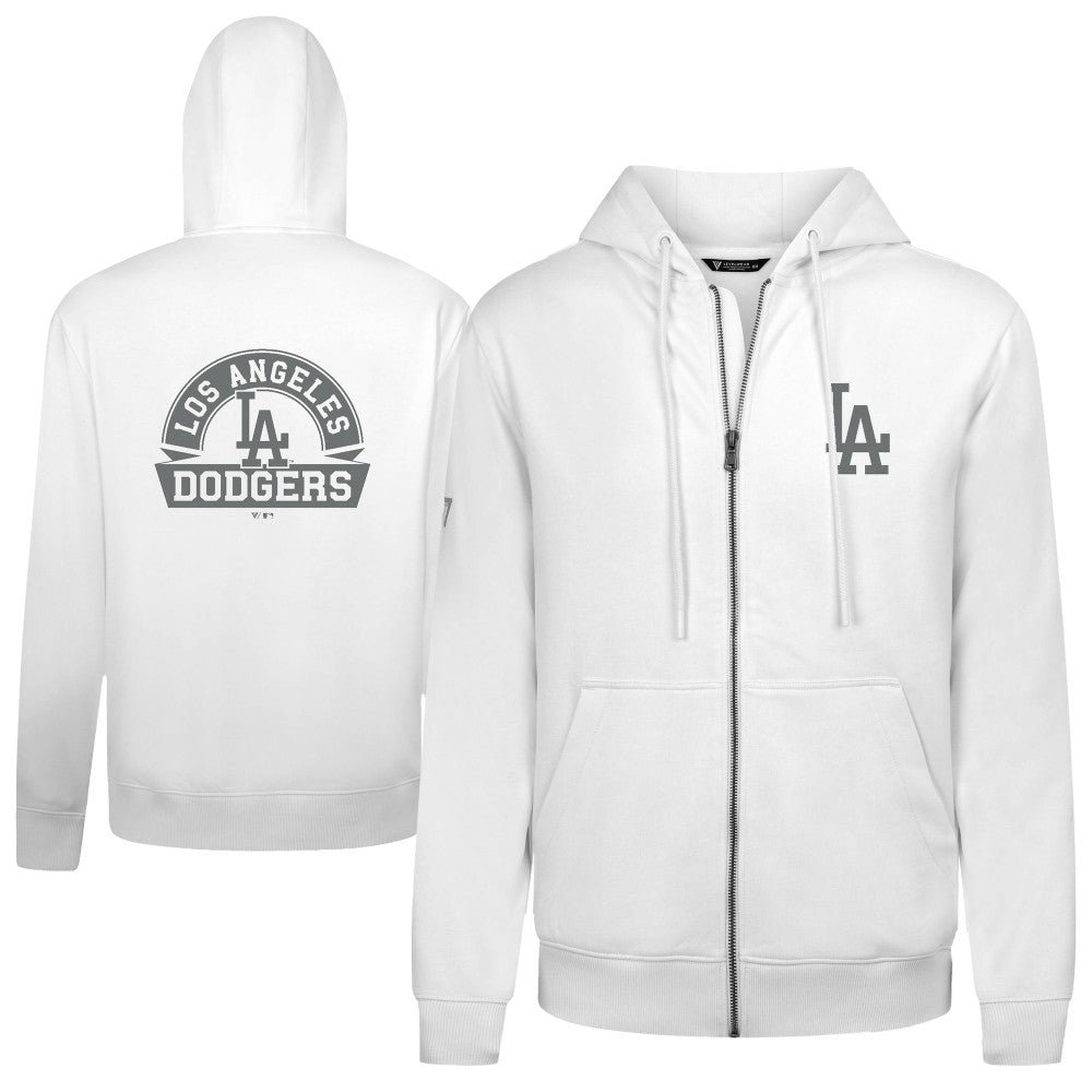 Los Angeles Dodgers Levelwear Podium Chenille Logo Full-Zip Hoodie | MLB Outlet