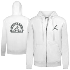 Atlanta Braves Levelwear Podium Chenille Logo Full-Zip Hoodie | MLB For sale