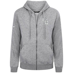 Colorado Rockies Levelwear Podium Chenille Logo Full-Zip Hoodie | MLB Discount