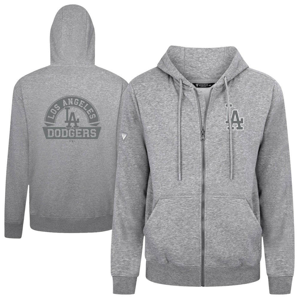 Los Angeles Dodgers Levelwear Podium Chenille Logo Full-Zip Hoodie | MLB New