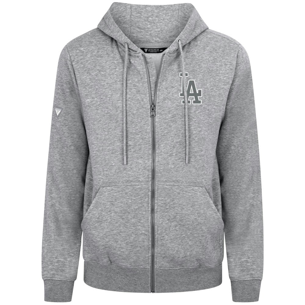 Los Angeles Dodgers Levelwear Podium Chenille Logo Full-Zip Hoodie | MLB New