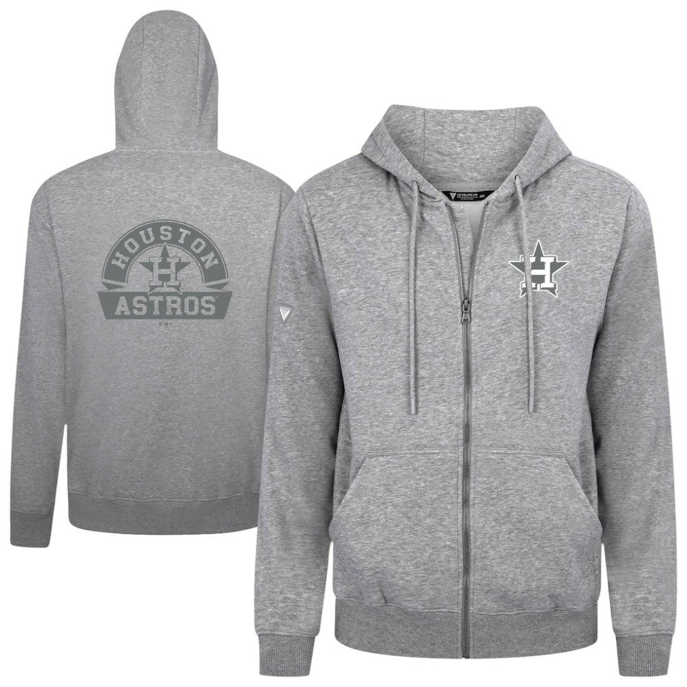 Houston Astros Levelwear Podium Chenille Logo Full-Zip Hoodie | MLB Discount