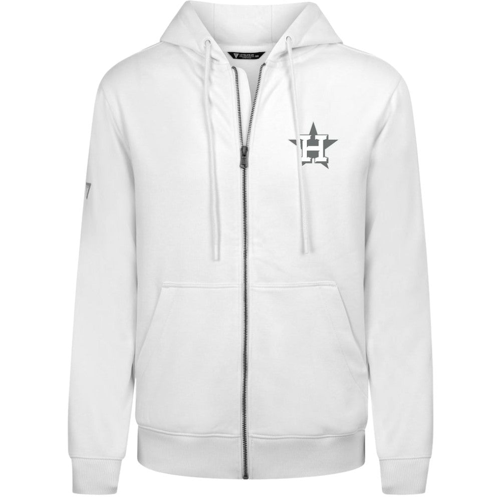 Houston Astros Levelwear Podium Chenille Logo Full-Zip Hoodie | MLB Shop