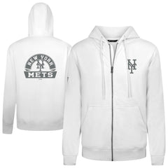 New York Mets Levelwear Podium Banner Arch Full-Zip Hoodie | MLB Shop