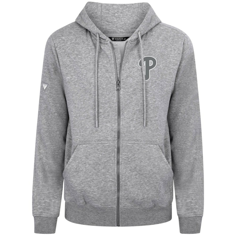 Philadelphia Phillies Levelwear Podium Banner Arch Full-Zip Hoodie | MLB Outlet