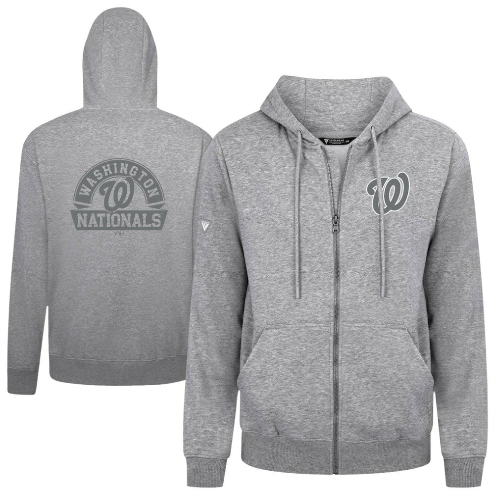 Washington Nationals Levelwear Podium Banner Arch Full-Zip Hoodie | MLB Outlet