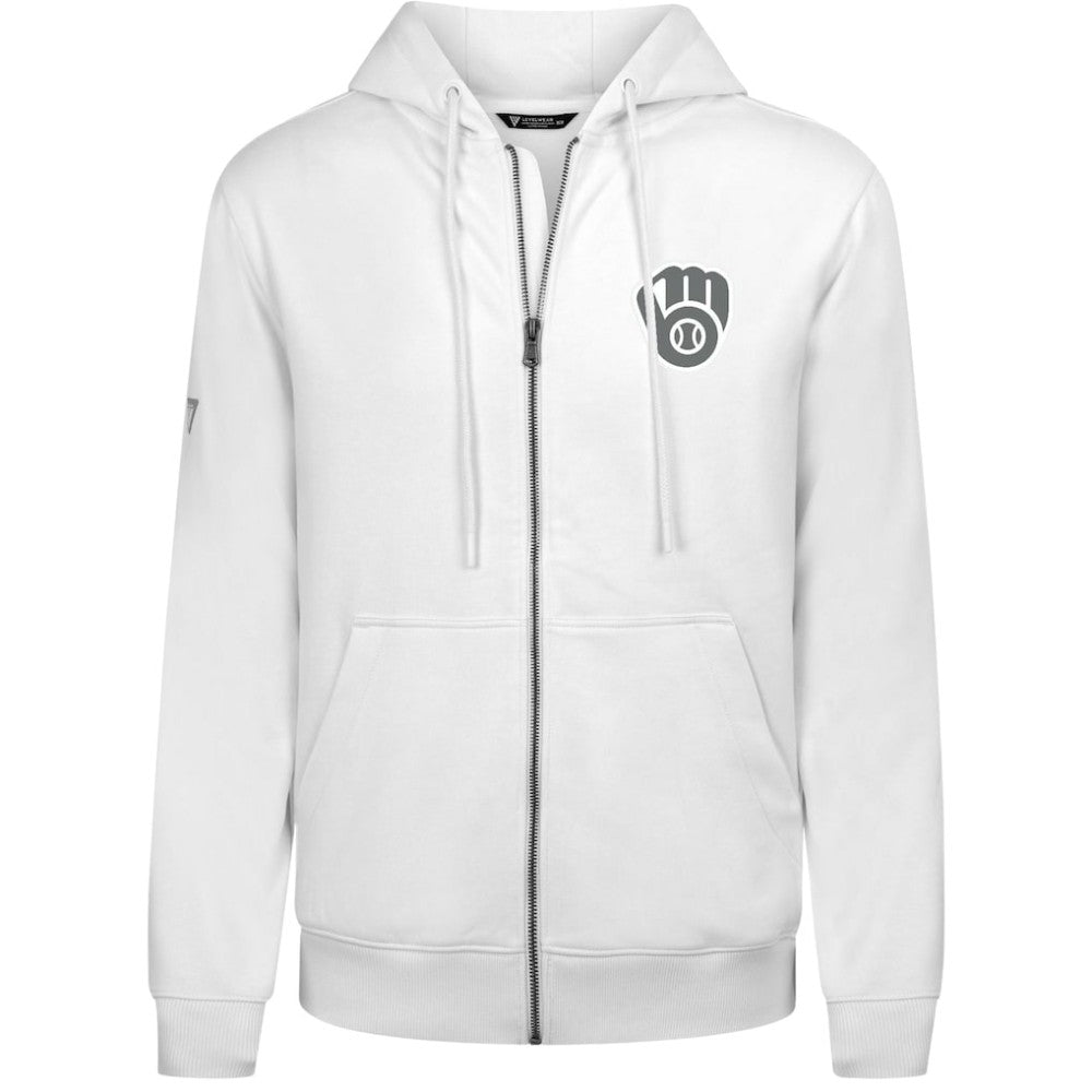 Milwaukee Brewers Levelwear Podium Banner Arch Full-Zip Hoodie | MLB Outlet