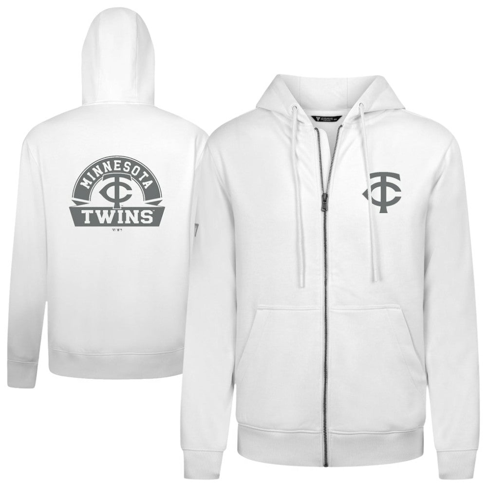 Minnesota Twins Levelwear Podium Banner Arch Full-Zip Hoodie | MLB Outlet