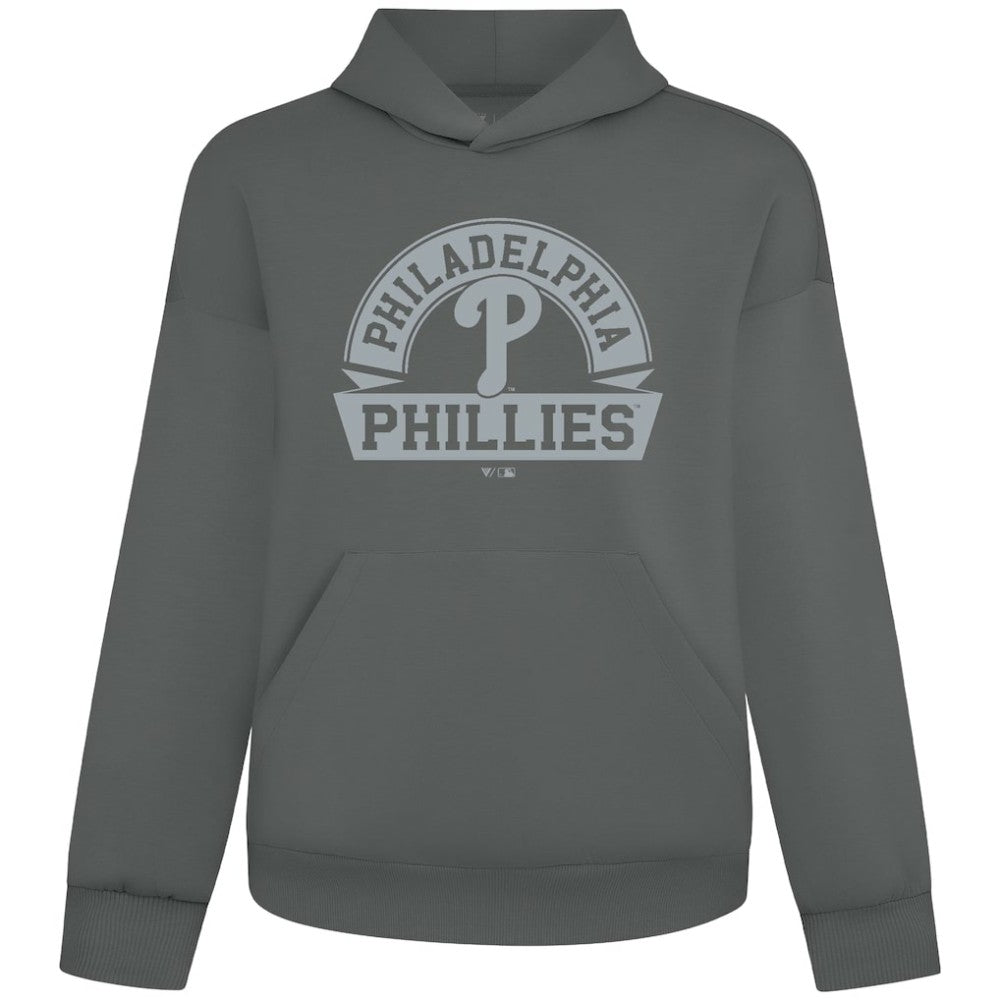 Philadelphia Phillies Levelwear Luxe Signature Banner Arch Tri-Blend Hoodie | MLB US