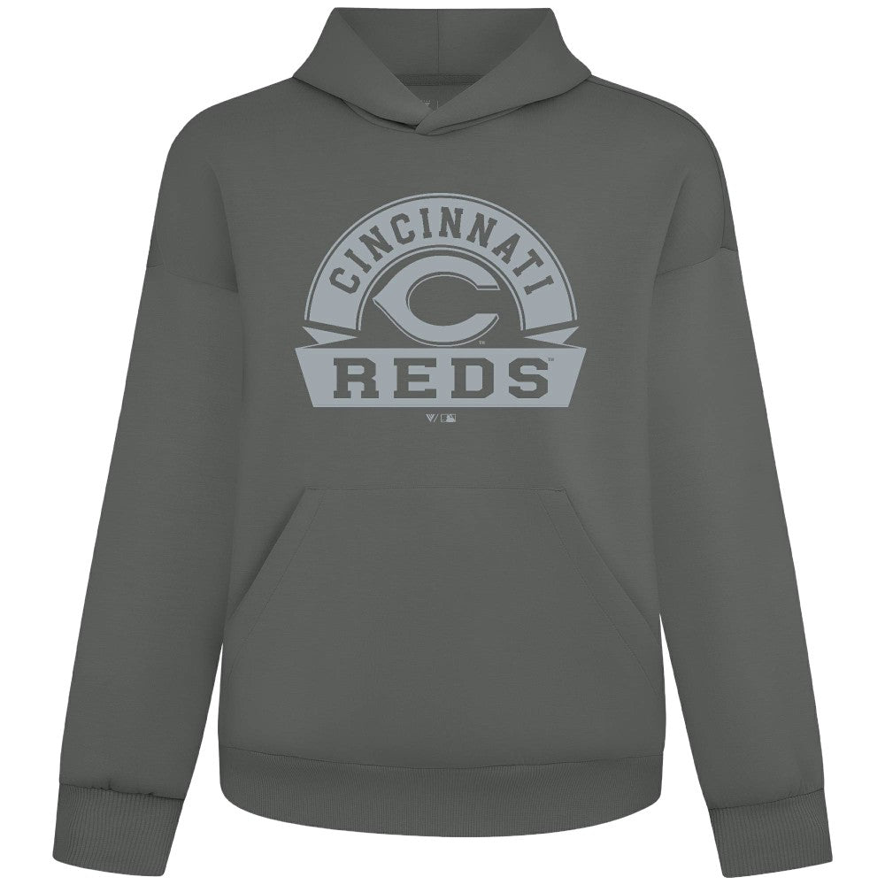 Cincinnati Reds Levelwear Luxe Signature Banner Arch Tri-Blend Hoodie | MLB US