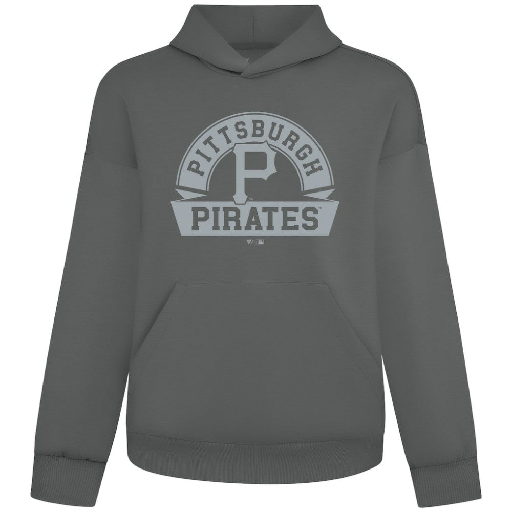 Pittsburgh Pirates Levelwear Luxe Signature Banner Arch Tri-Blend Hoodie | MLB Shop