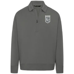 Kansas City Royals Levelwear Luxe Signature Quarter-Zip Chenille Logo Tri-Blend Sweatshirt | MLB New