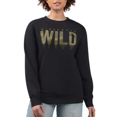 Minnesota Wild G-III 4Her by Carl Banks Women's Metallic Drop Printed Fleece Sweatshirt For Sale