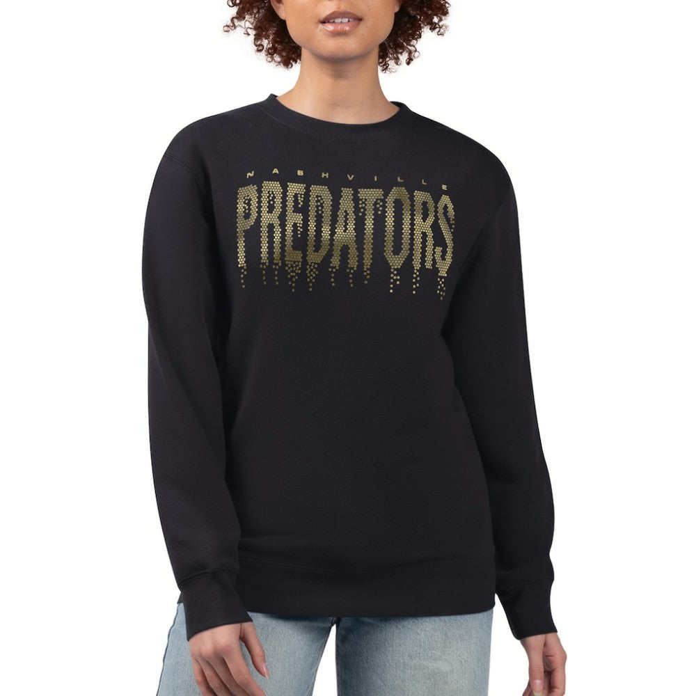 Nashville Predators G-III 4Her by Carl Banks Women's Metallic Drop Printed Fleece Sweatshirt Discount