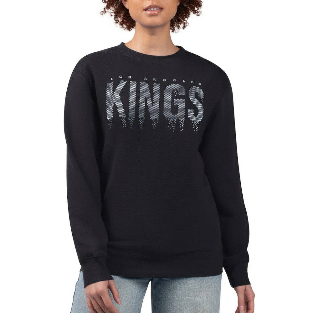 Los Angeles Kings G-III 4Her by Carl Banks Women's Metallic Drop Printed Fleece Sweatshirt Online