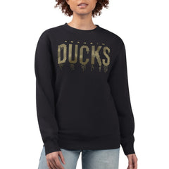 Anaheim Ducks G-III 4Her by Carl Banks Women's Metallic Drop Printed Fleece Sweatshirt Outlet