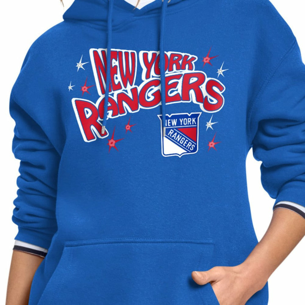 New York Rangers Starter Women's Fireworks Fleece Hoodie On Sale