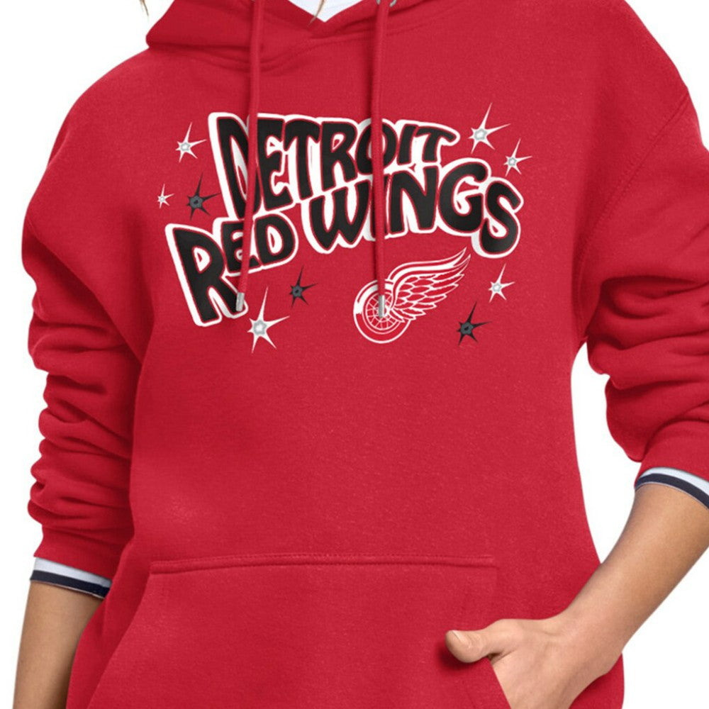 Detroit Red Wings Starter Women's Fireworks Fleece Hoodie On Sale