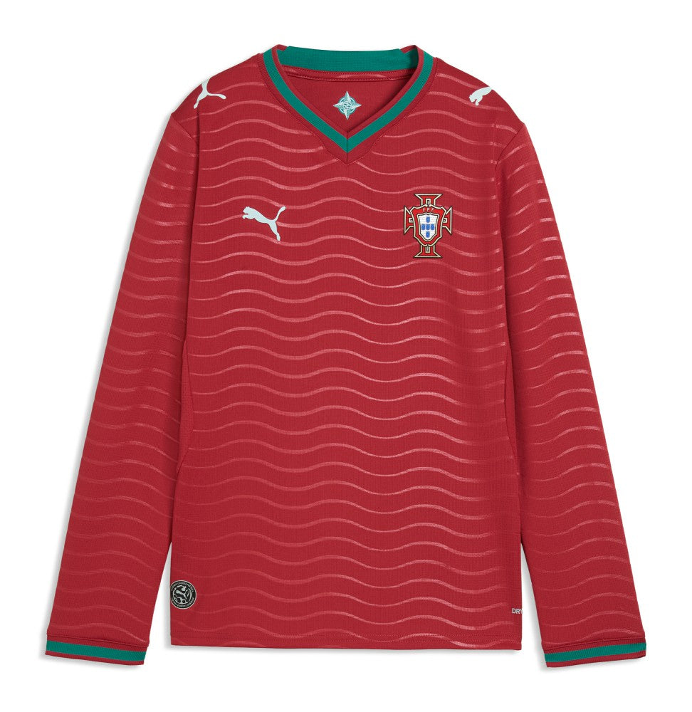 Portugal National Team Youth 2026 Home Replica Long Sleeve Jersey Red - Puma