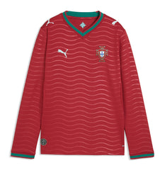 Portugal National Team Youth 2026 Home Replica Long Sleeve Jersey Red - Puma