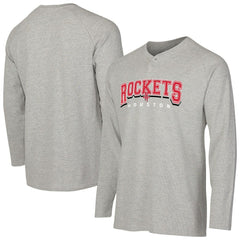 Houston Rockets Concepts Sport Hawthorn Thermal Knit Long Sleeve Henley T-Shirt For Sale