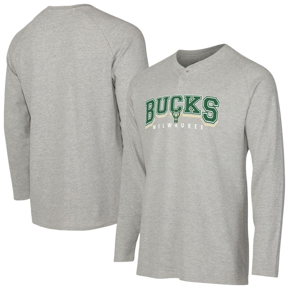 Milwaukee Bucks Concepts Sport Hawthorn Thermal Knit Long Sleeve Henley T-Shirt Discount