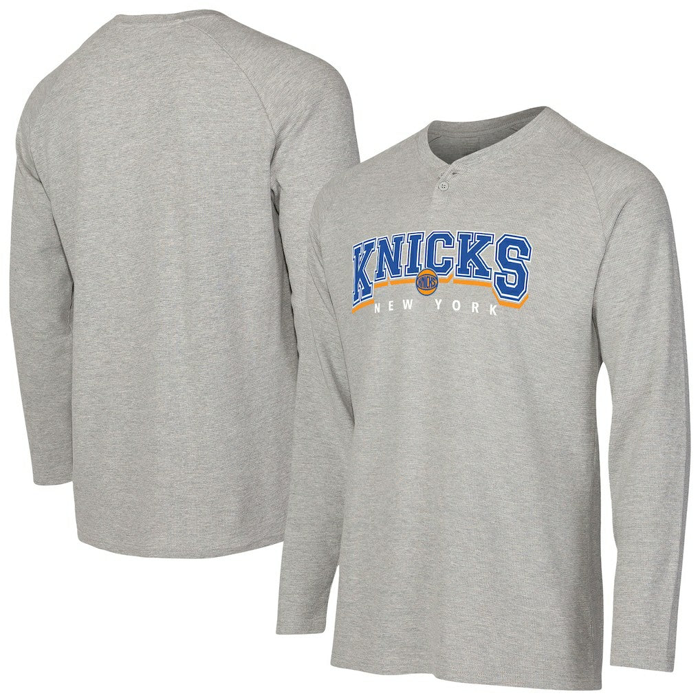 New York Knicks Concepts Sport Hawthorn Thermal Knit Long Sleeve Henley T-Shirt New