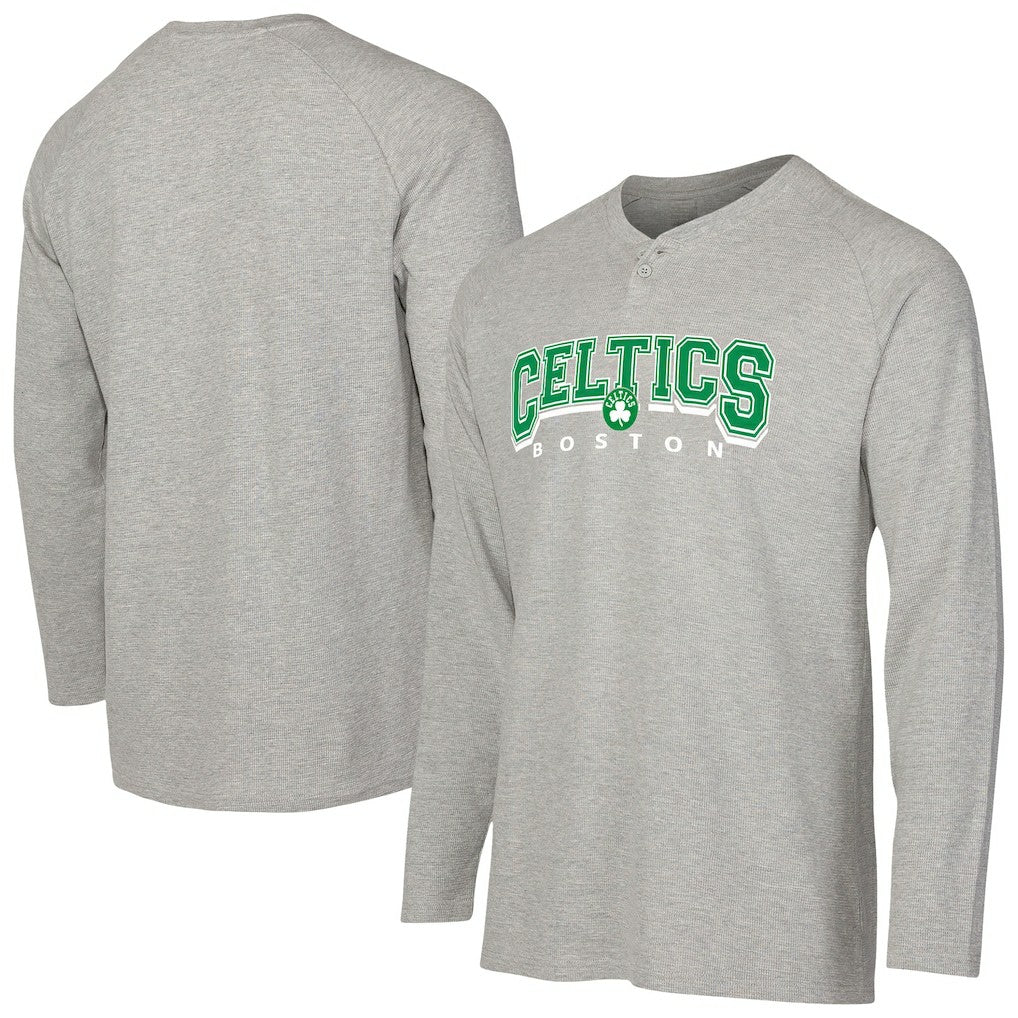 Boston Celtics Concepts Sport Hawthorn Thermal Knit Long Sleeve Henley T-Shirt Discount