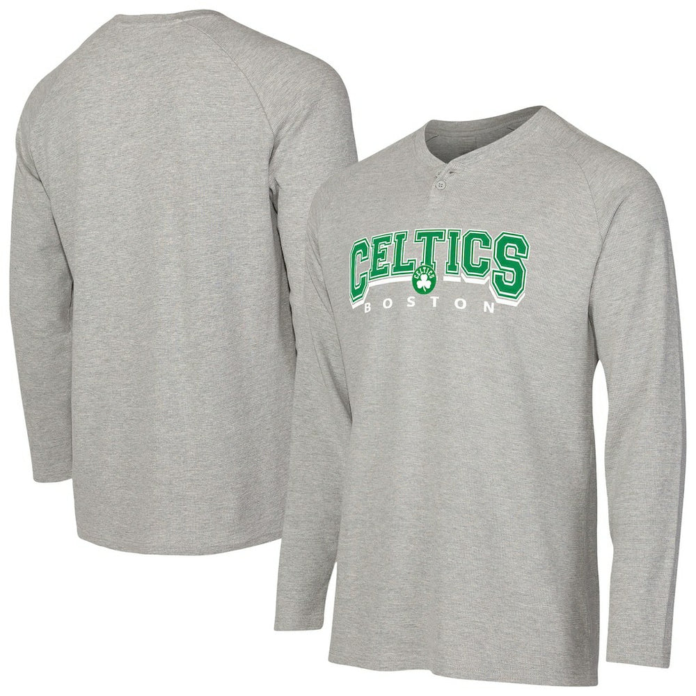 Boston Celtics Concepts Sport Hawthorn Thermal Knit Long Sleeve Henley T-Shirt Discount