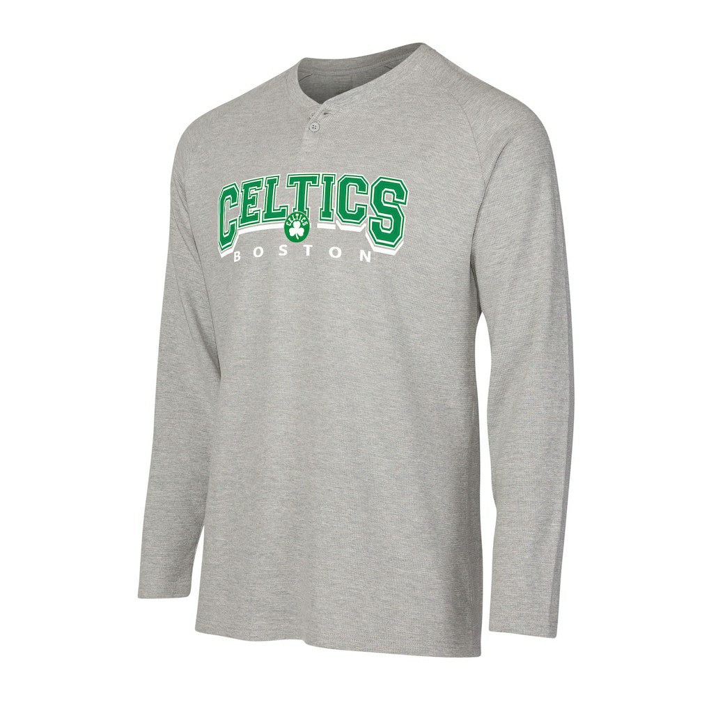 Boston Celtics Concepts Sport Hawthorn Thermal Knit Long Sleeve Henley T-Shirt Discount