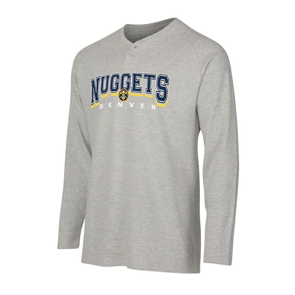 Denver Nuggets Concepts Sport Hawthorn Thermal Knit Long Sleeve Henley T-Shirt sale For Sale