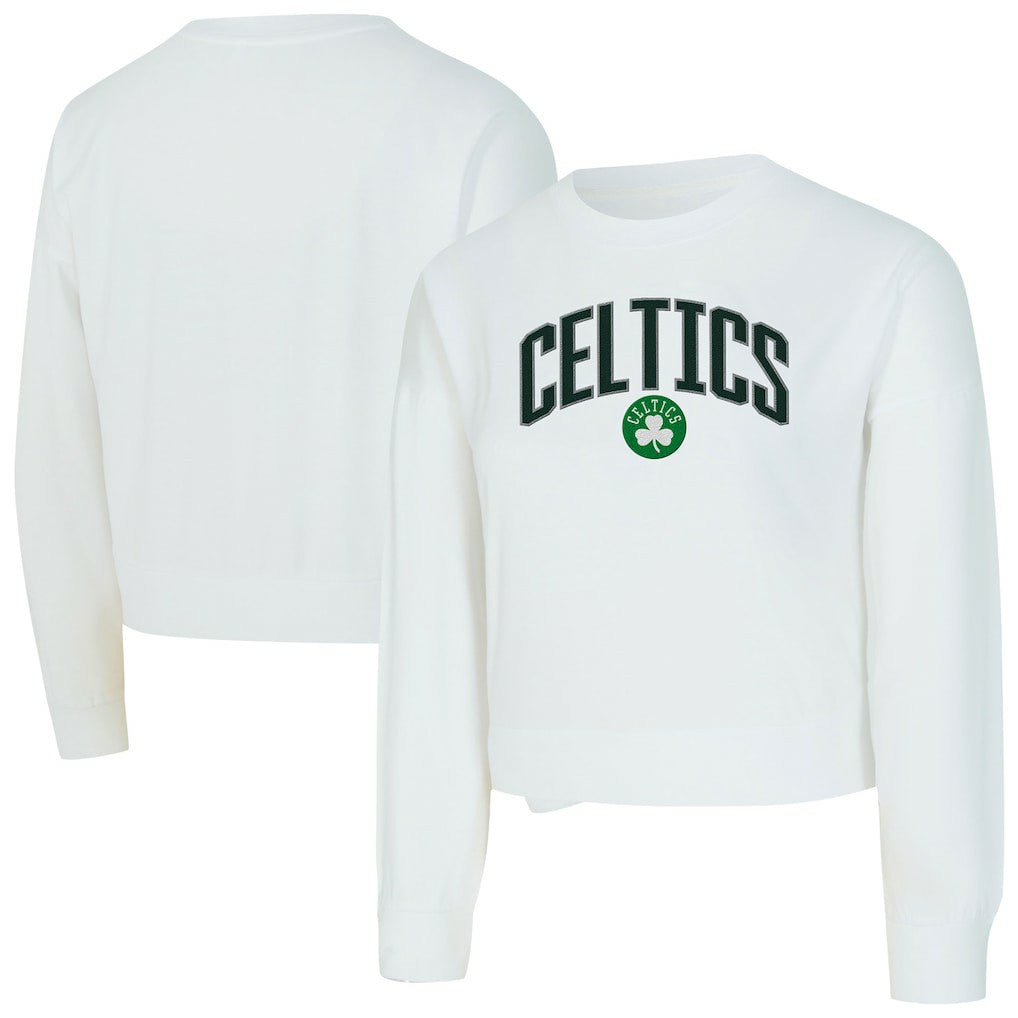 Boston Celtics Concepts Sport Women's Laney Chenille Cropped Long Sleeve T-Shirt Outlet
