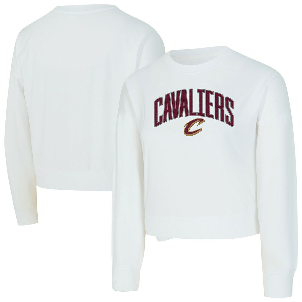 Cleveland Cavaliers Concepts Sport Women's Laney Chenille Cropped Long Sleeve T-Shirt sale Outlet
