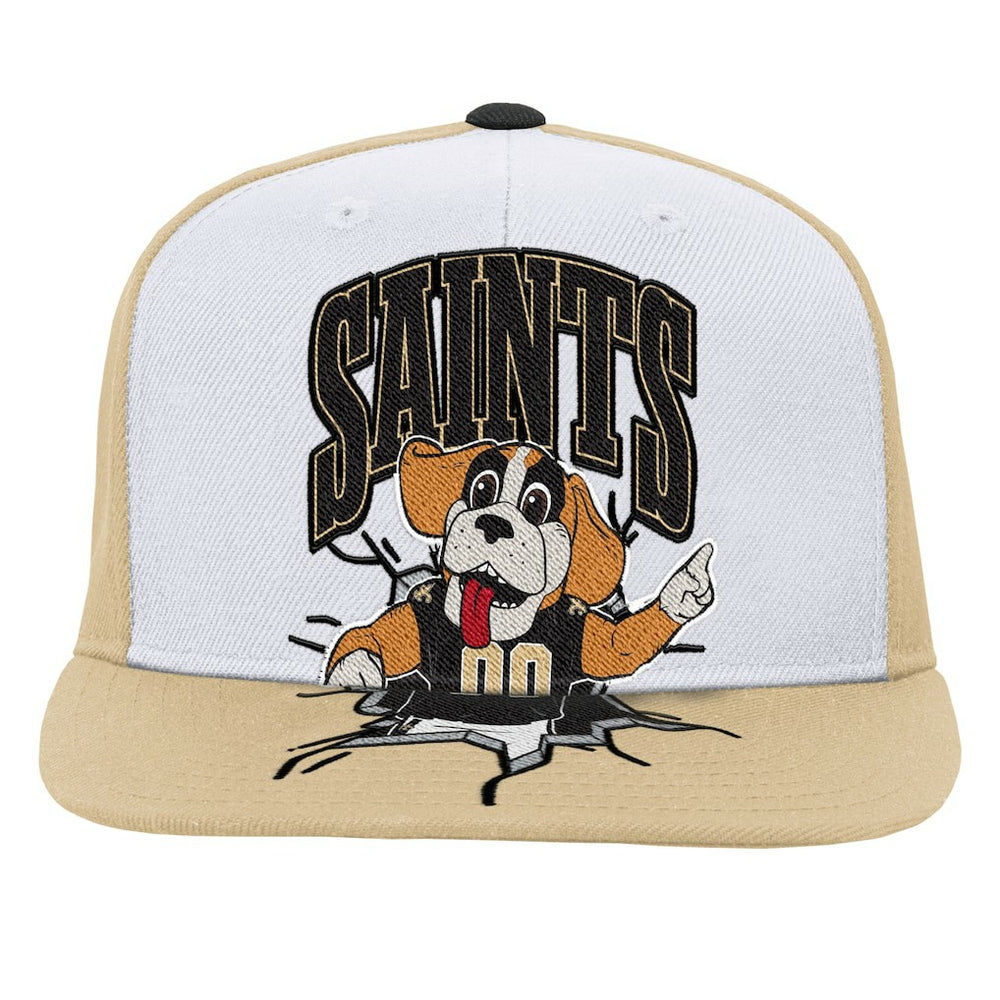 New Orleans Saints Mitchell & Ness Youth Team Mascot Snapback Hat