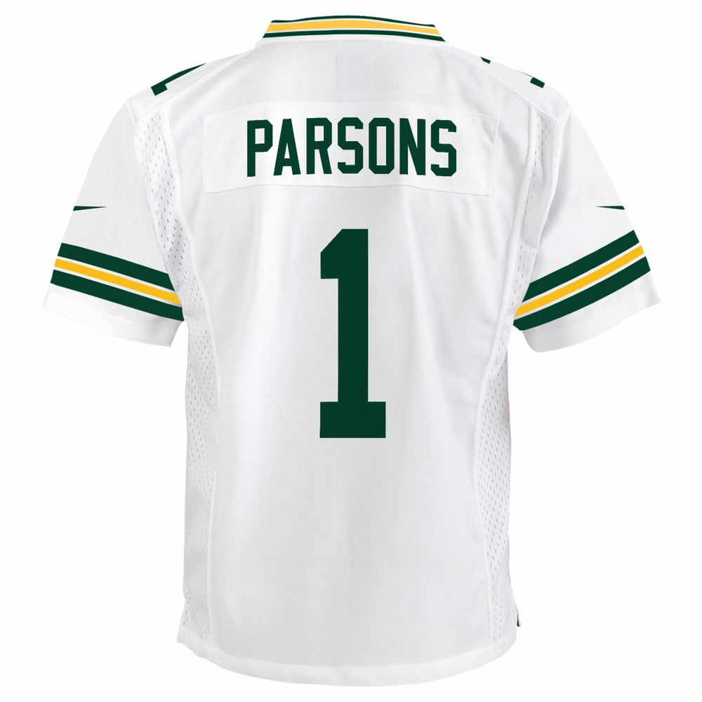 Green Bay Packers Nike Micah Parsons  Youth White Game Jersey