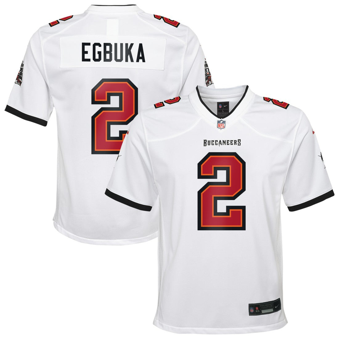 Tampa Bay Buccaneers Nike Emeka Egbuka  Youth White Game Jersey
