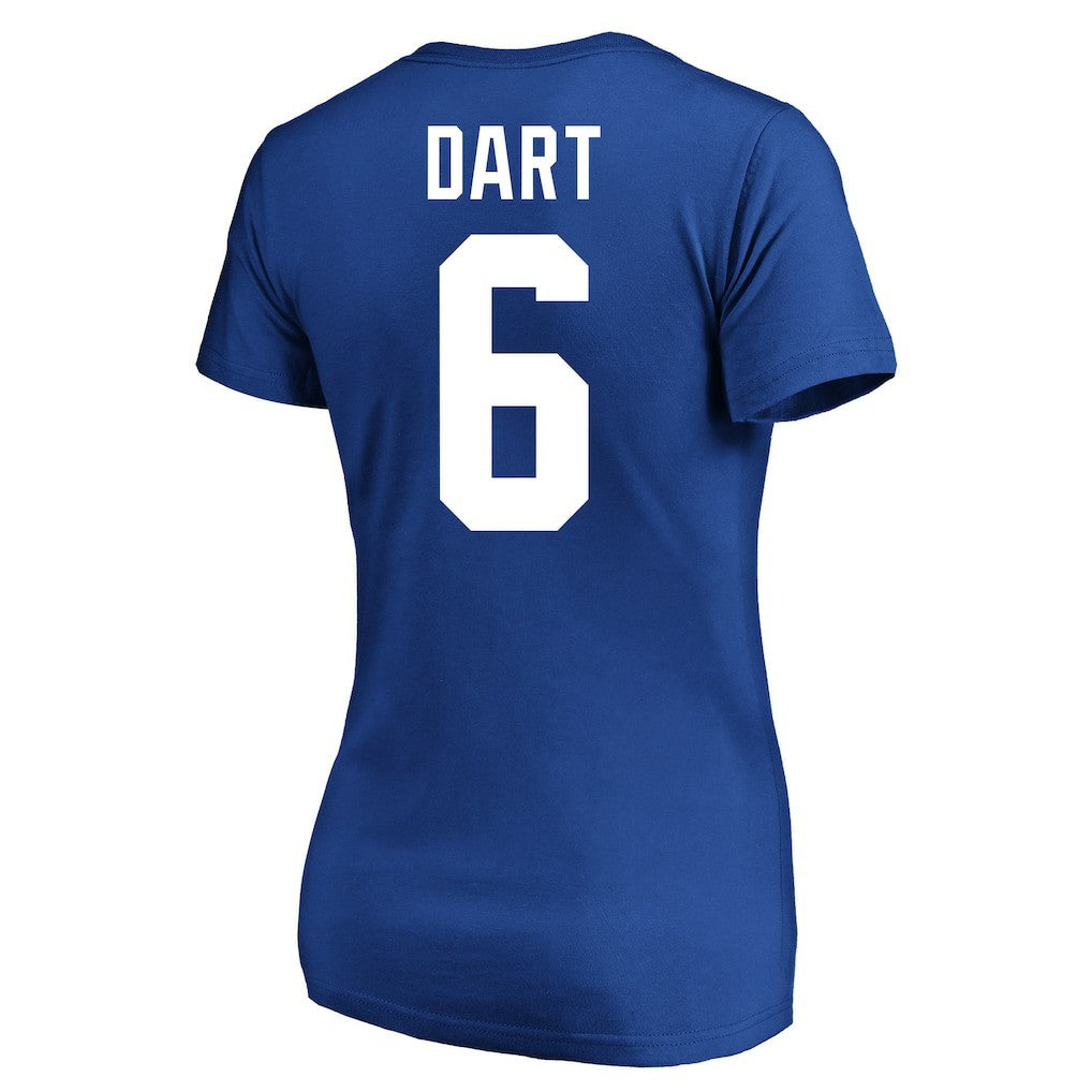 New York Giants Fanatics Jaxson Dart  Women's Plus Size Name & Number Scoop Neck T-Shirt