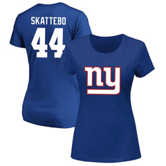 New York Giants Fanatics Cam Skattebo  Women's Plus Size Name & Number Scoop Neck T-Shirt