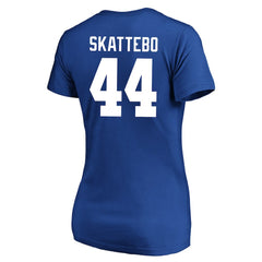 New York Giants Fanatics Cam Skattebo  Women's Plus Size Name & Number Scoop Neck T-Shirt