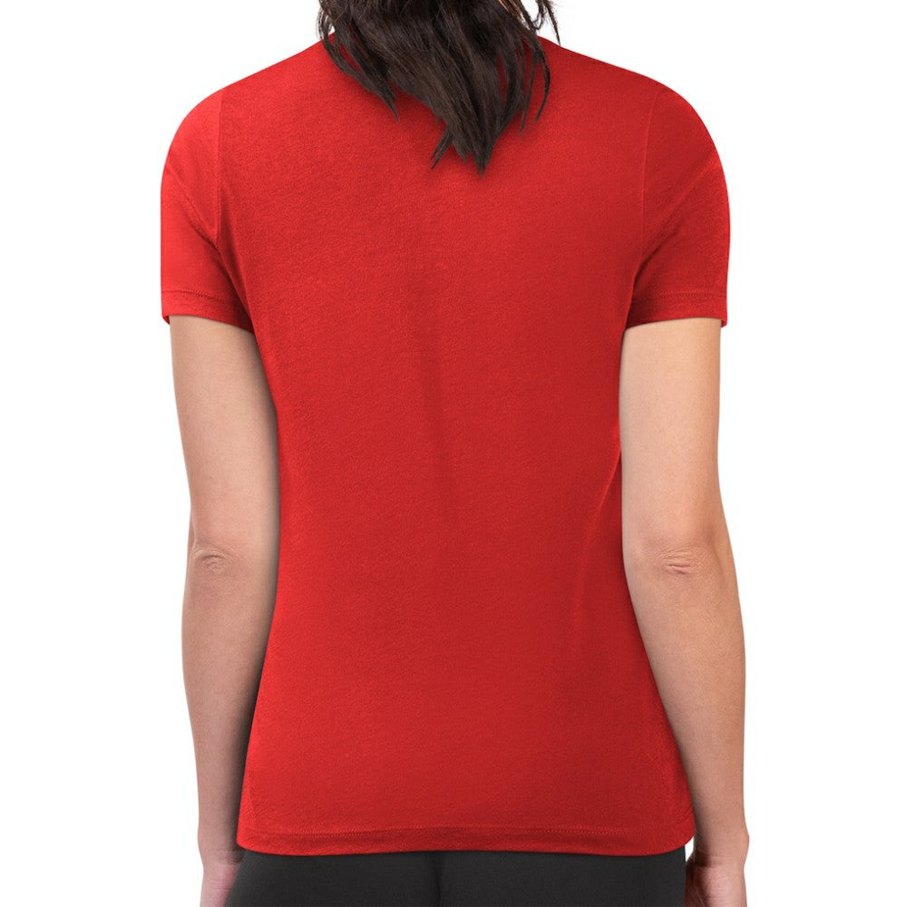 Chicago Blackhawks G-III 4Her by Carl Banks Women's Super-Slim Lightweight Pinstripe Circle Graphic T-Shirt Sale