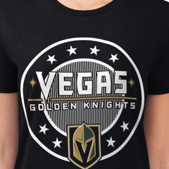 Vegas Golden Knights G-III 4Her by Carl Banks Women's Super-Slim Lightweight Pinstripe Circle Graphic T-Shirt Discount