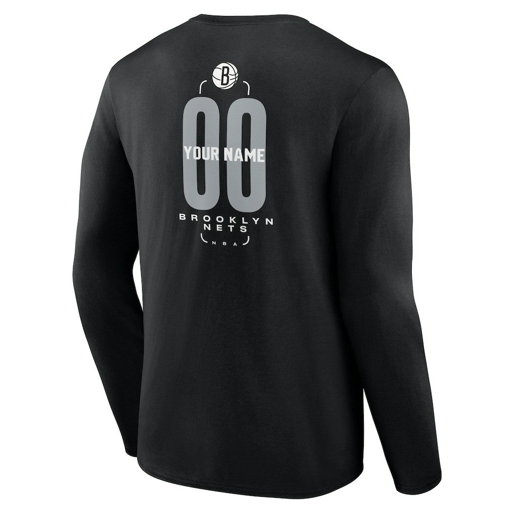 Brooklyn Nets Center Court Name & Number Custom Long Sleeve T-Shirt Online