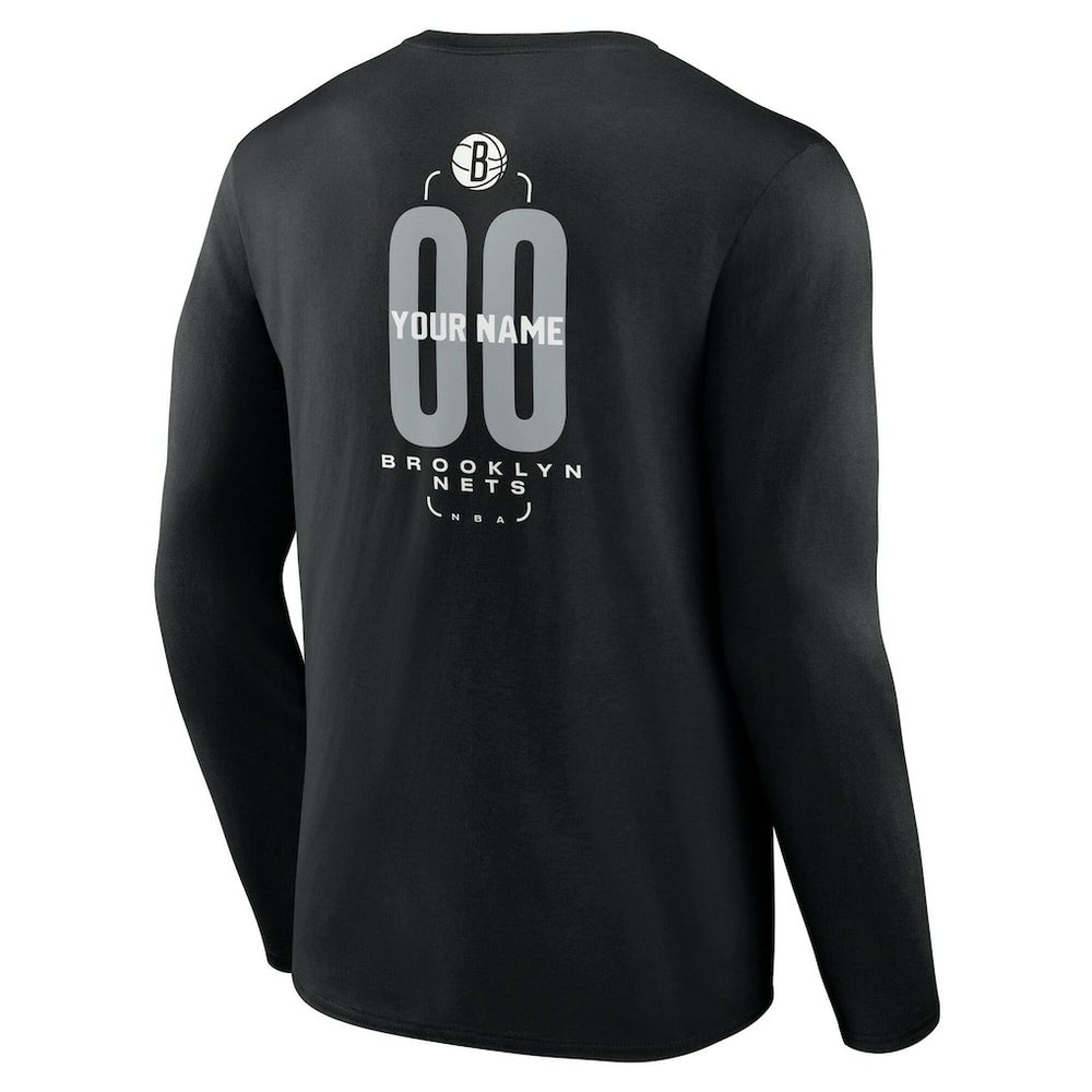 Brooklyn Nets Center Court Name & Number Custom Long Sleeve T-Shirt Online