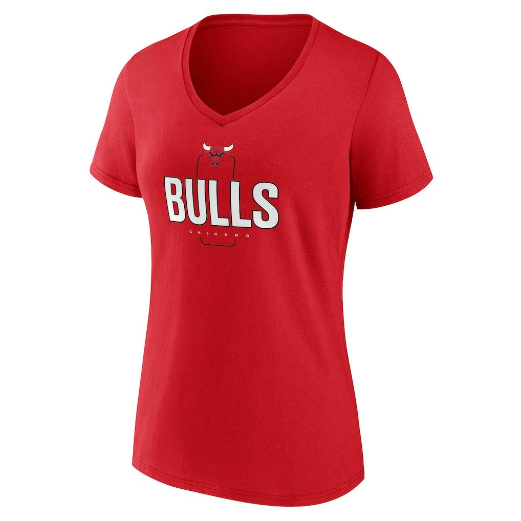 Chicago Bulls Women's Center Court Name & Number Custom V-Neck T-Shirt sale Online