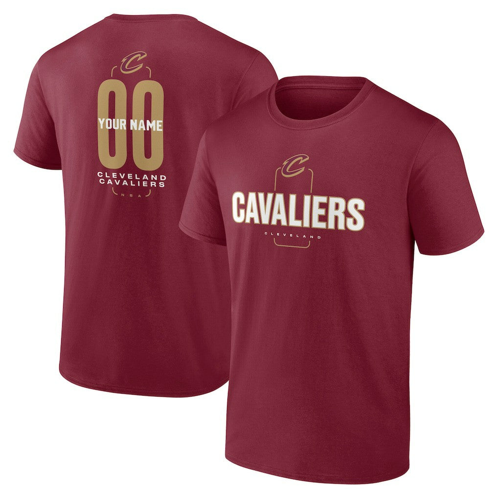 Cleveland Cavaliers Center Court Name & Number Custom T-Shirt sale On Sale